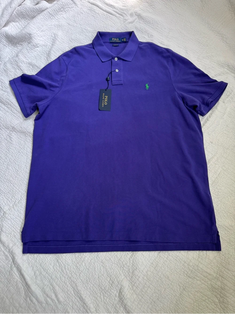 NWT Polo by Ralph Lauren Men's Classic Polo Shirt - Purple, XL